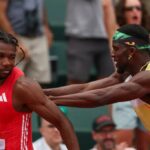 Noah Lyles empurrou Kenny Bednarek em um momento quente no Campeonato Americano de Atletismo