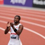 Noi Lyles se retira de 100m de evento em campeonatos e campos americanos de faixas