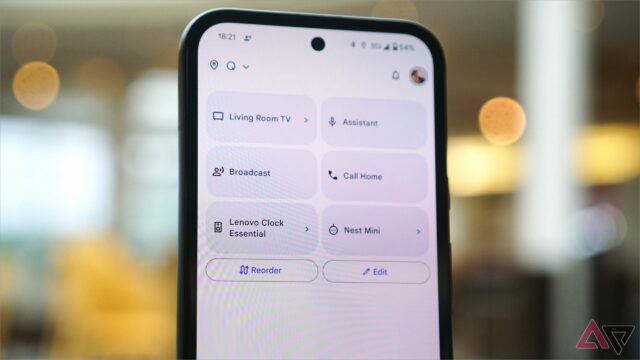 Google Home -App com configurações domésticas