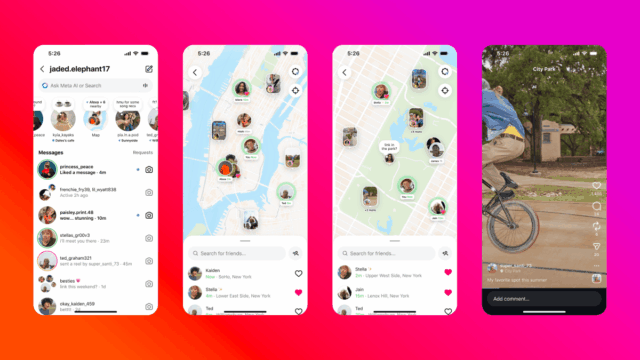 O Instagram registra o Snapchat com o novo 'mapa do Instagram'

