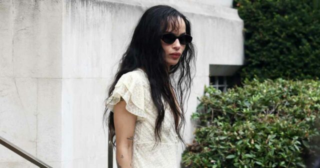 O Saint Laurent Bag de Zoe Kravitz, no valor de US $ 2.500, acompanha tudo - e essa versão de US $ 24 também



