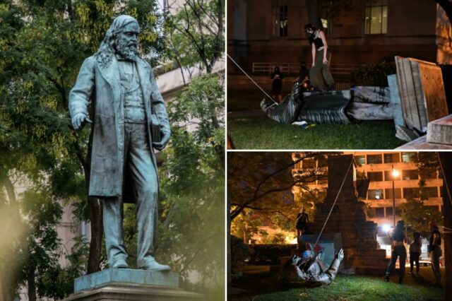 O Serviço Nacional de Parques anuncia que ele restaurará, restaurará a estátua da honra do general confederado Albert Pike

