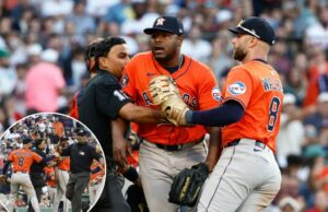 O bálsamo de liberação local leva ao banco da perda de Astros da Red Sox Durante a sétima rodada do Astros 7-3, as perdas de estrada com Red Sox em 2 de agosto de 2025.