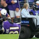 O estreante do Ravens Bilhal Kone desaparafusou com a lesão no joelho que terminou a temporada
