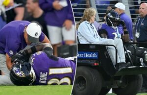 O estreante do Ravens Bilhal Kone desaparafusou com a lesão no joelho que terminou a temporada O estreante do Ravens Bilhal Kone desaparafusou com a lesão no joelho que terminou a temporada