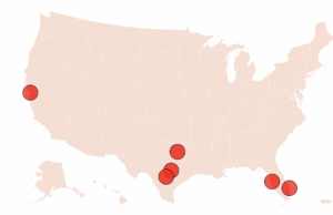 O mapa mostra cidades onde casa O mapa mostra cidades onde casa