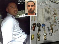 O migrante ilegal chamado ‘Taking A Trip Gypsy’ preso por roubos de joias preciosos de cross-country depois de Kid, 10, visto mostrando US $ 40 mil Rolex O migrante ilegal chamado 'Taking A Trip Gypsy' preso por roubos de joias preciosos de cross-country depois de Kid, 10, visto mostrando US $ 40 mil Rolex