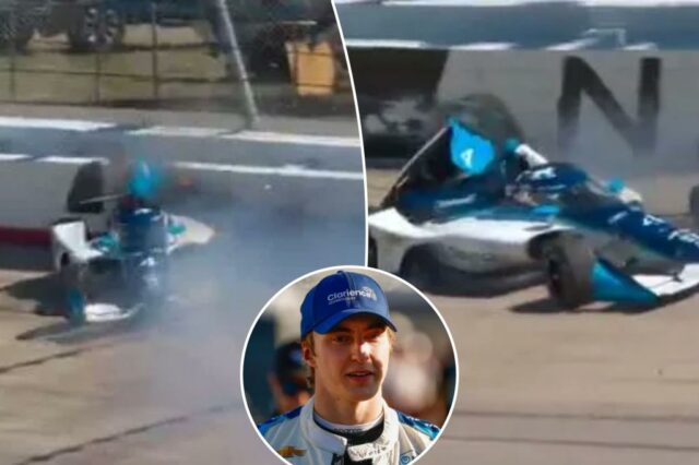 O motorista da IndyCar David Malukas transportou para o hospital local após um acidente assustador

