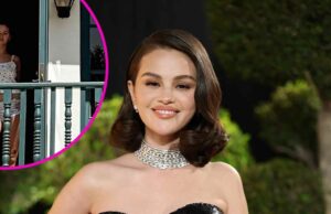 O olhar sensual de Selena Gomez desencadeia uma mexer enquanto ela apresenta em uma varanda Selena Gomez batia seu lado sexy em Boyshorts enquanto posa em uma varanda