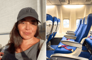 O passageiro do avião pede que a mãe voe com o filho para trocar o assento-a resposta diz tudo O passageiro do avião pede que a mãe voe com o filho para trocar o assento-a resposta diz tudo