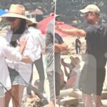 O príncipe Harry e Meghan Markle notaram em uma saída de família para a praia como filho Archie, 6 anos, faz aulas de surf
