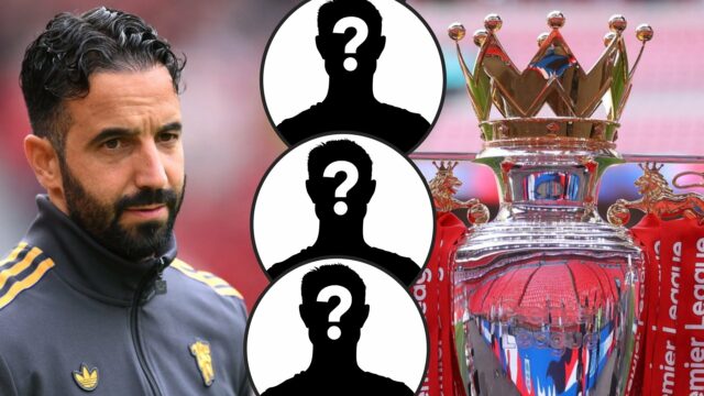 O gerente do Manchester United, Ruben Amorim, assiste antes da partida amigável antes da temporada entre o Manchester United e a Fiorentina de Old Trafford em 2025 em Manchester, Inglaterra.