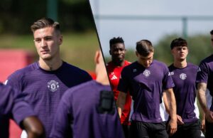 O que os funcionários do Man UTD encontraram “instantaneamente atacando” para Benjamin Sesso durante a transferência de RB Leipzig Benjamin Sesso em ação durante uma sessão de treinamento em Manchester, em Manchester, no Complexo de Treinamento de Carrington, em 2025, em Manchester, Inglaterra.