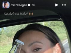 ‘Oh, ela está fora!’ Michelle Keegan publica uma selfie dela com uma garrafa de cerveja, antes de festejar no concerto de Wembley de Coldplay Michelle Keegan postou uma selfie deslumbrante com uma garrafa de cerveja corona para o Instagram no sábado, enquanto ela desfrutou de uma noite na cidade