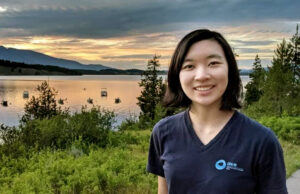 Os caminhantes de Yosemite que foram mortos por Falling Branch foram uma pessoa muito cuidadosa, diz o pai dela Angela Lin, engenheiro de software do Google, de 29 anos, em uma foto de 2017 no Parque Nacional Banff. Lin foi morto por uma linha de árvores em um acidente quando caminhou com amigos no dia 19 no dia 19 no Parque Nacional Yosemite. (Foto com a gentil permissão da família Lin)