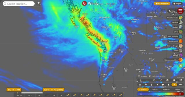 Os cartões Tracker vivem como a chuva pesada pressiona o gol do norte do Pacífico


