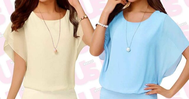Os clientes adoram a blusa mais confortável que disfarça os braços - 31% de desconto



