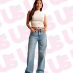 Os jeans Abercrombie e Fitch se encaixam como uma luva, apesar de eu ter o tamanho 14.