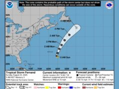 Os modelos de espaguete de Fernand da tempestade tropical mostram caminhos em potencial Os modelos de espaguete de Fernand da tempestade tropical mostram caminhos em potencial