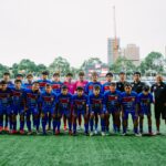 A seleção nacional das Filipinas Sub -16 em Cingapura.