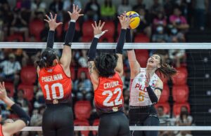 PVL Alleiah Malaluan aumenta o PLDT novamente, mas desta vez é contra Cignal Alleiah Malaluan, do PLDT, se levanta para um sucesso contra os defensores da Cignal durante um jogo de convite de PVL.