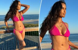 Padma Lakshmi, 54, balançando biquíni rosa quente depois de expressar choque por causa de seus novos seios “enormes” Padma Lakshmi, 54, balançando biquíni rosa quente depois de expressar choque por causa de seus novos seios "enormes"