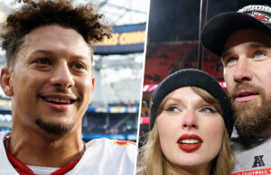 Patrick Mahomes revela sua resposta cética a Travis Kelce e Taylor Swift Dating Taylor Swift reage durante a primeira metade de um jogo entre o Chicago Bears e o Kansas City Chiefs no Geha Field, no Arrowhead Stadium, em 24 de setembro de 2023 em Kansas City, Missouri.
