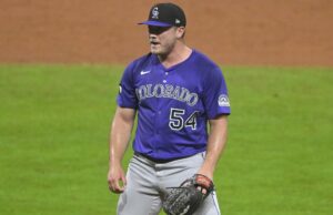 Pichers de Rockies soltos Seth Halvarson (cotovelo), Antonio Senjatela (dedo) MLB: Colorado Rockies em Cleveland Guardian
