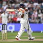 Rishabh celebra o Pant Century em Headingley. (Empréstimos: Getty)