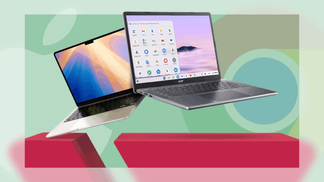 Acer Chromebook Spin 714 (2024) no modo comprimido