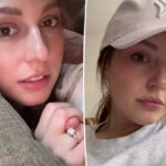 'Preocupado' Katie Thurston danifica os rasgos quando ela começa a sensação doente no meio da fase 4 Bust Câncer Células Fight