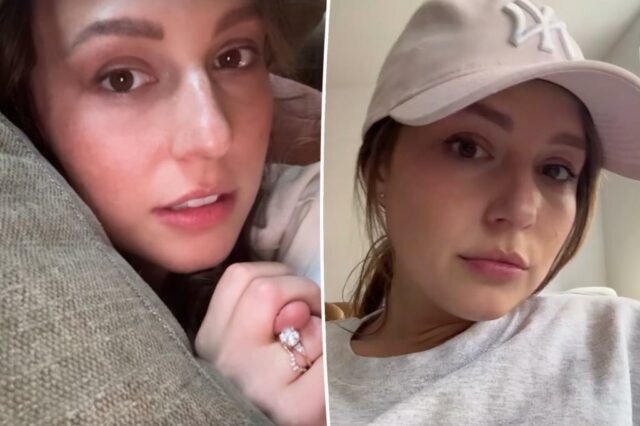 'Preocupado' Katie Thurston danifica os rasgos quando ela começa a sensação doente no meio da fase 4 Bust Câncer Células Fight 

