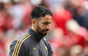 “Big Component”: Ruben Amorome compartilha se Benjamin Sesse jogará pelo Manchester United contra o Arsenal Ricardo Matthias da partida internacional durante a partida brasileira em 2024 entre Fortlesse e International.