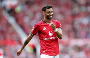 Relatório: O Man Utd Player Bruno Fernandez disse que tem “grandes qualidades” agora em conversas avançadas para sair de um empréstimo Toby Colier em ação para o Manchester United contra Leeds em presidente.