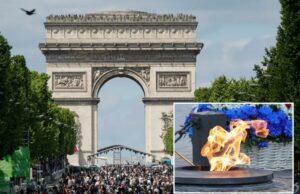 Residência da França de Marroquino, 47 anos, que acendeu um cigarro no Memorial de Guerra de Arc de Triomphe Residência da França de Marroquino, 47 anos, que acendeu um cigarro no Memorial de Guerra de Arc de Triomphe