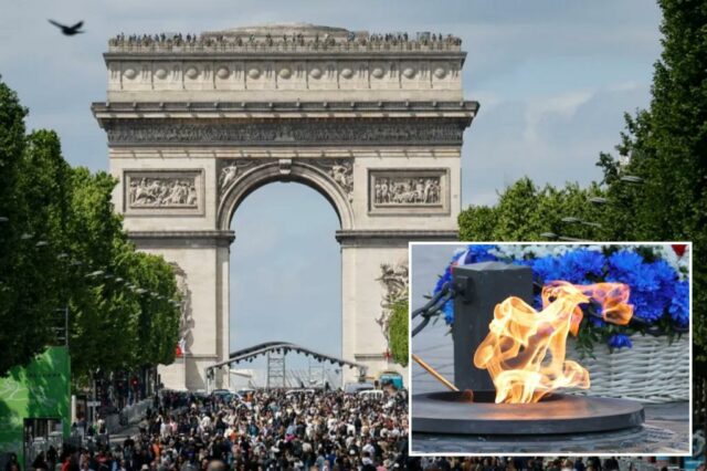 Residência da França de Marroquino, 47 anos, que acendeu um cigarro no Memorial de Guerra de Arc de Triomphe

