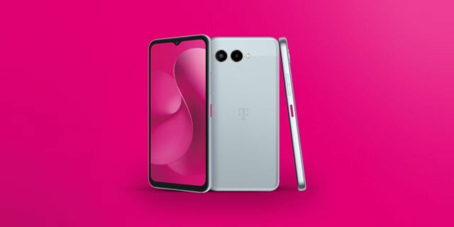 T-Mobile Revvl 8 no Pink Bcakground