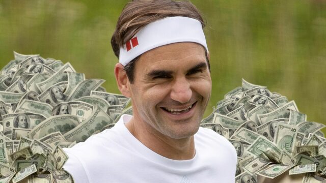 Roger Federer Money Getty Comp