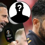 O ex -jogador do Manchester United, Rio Ferdinand, apresenta a TNT Sports após a partida da Liga Europa entre o Manchester United e o Lyon de Old Trafford em 2025 em Manchester, Inglaterra.