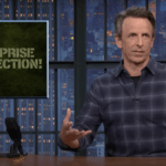 Seth Meyers assa seus próprios escritores cômicos com uma inspeção surpresa de suas piadas