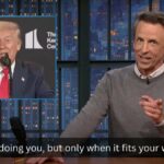 Seth Meyers tem uma reação direta a Trump, que se recusa a honrar os artistas