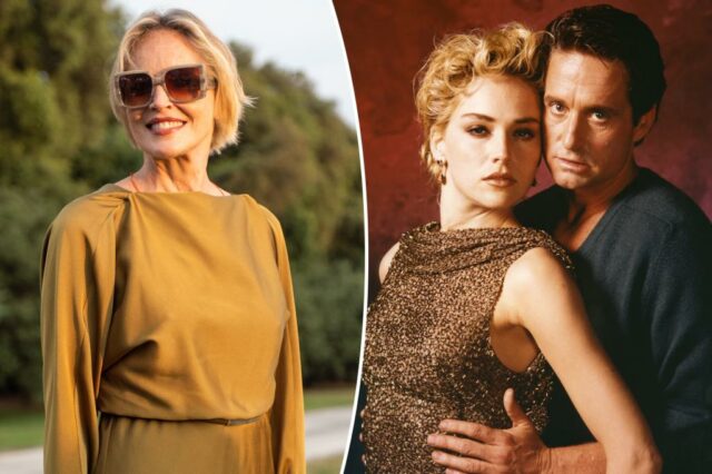 Sharon Stone afirma que ela e Michael Douglas entraram em uma partida pública gritando antes do elenco de "instinto básico"

