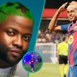 Skales celebra que sua música é tocada durante o prato do anúncio de Yamal "I Love You"