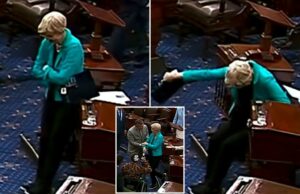 Sonhar. Elizabeth Warren cai no chão do Senado, quando os republicanos oferecem ajuda dupla, enquanto votava em Israel Sonhar. Elizabeth Warren cai no chão do Senado, quando os republicanos oferecem ajuda dupla, enquanto votava em Israel