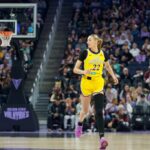 A Cameron Brink (22) de Los Angeles Sparks Sparks durante um jogo contra as Valquírias das Valquírias do Golden State no segundo trimestre no Chase Center em San Francisco, Califórnia, no sábado, 9 de agosto de 2025, libertou sua equipe (Shae Hammond/Bay Aea News Group).