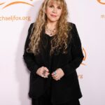 Stevie Nicks, 77 anos, anunciou na sexta -feira que cancelou todos os seus shows planejados para agosto e setembro depois de quebrar no ombro; Imagem em novembro em Nova York