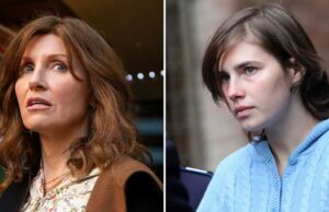 ‘Strange History’ de Sharon Horgan com Amanda Knox antes de interpretar a mãe Comparando o ensaio de Amanda Knox com a série Hulu Sharon Horgan Edda Mellas