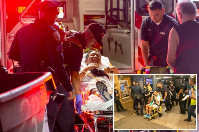 Straphanger empurrou para sacos na estação de metrô Midtown: NYPD


