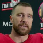 Os Swifties encontraram uma pista de corda invisível na conferência de imprensa de campo de treinamento Travis Kelce Travis