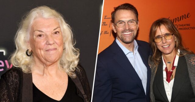 Tea Leoni pergunta a Tyne Daly por que ela não compareceu ao casamento de seu irmão Tim Daly.



